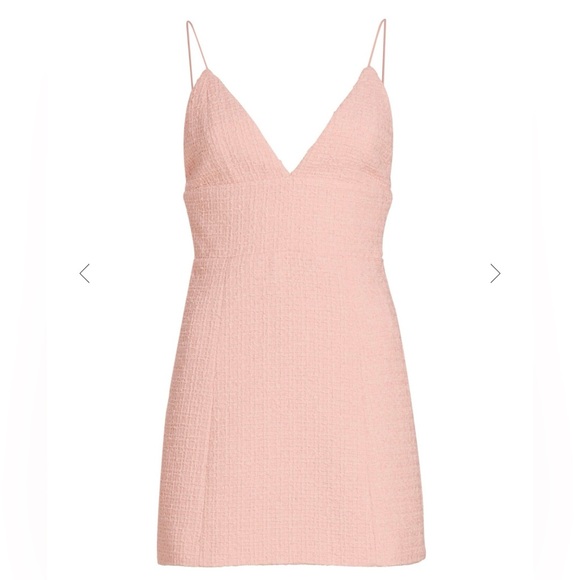 Brand New Never Worn - Alice and Olivia Carli Tweed Mini Dress - Pink - Size 0 - Picture 4 of 11